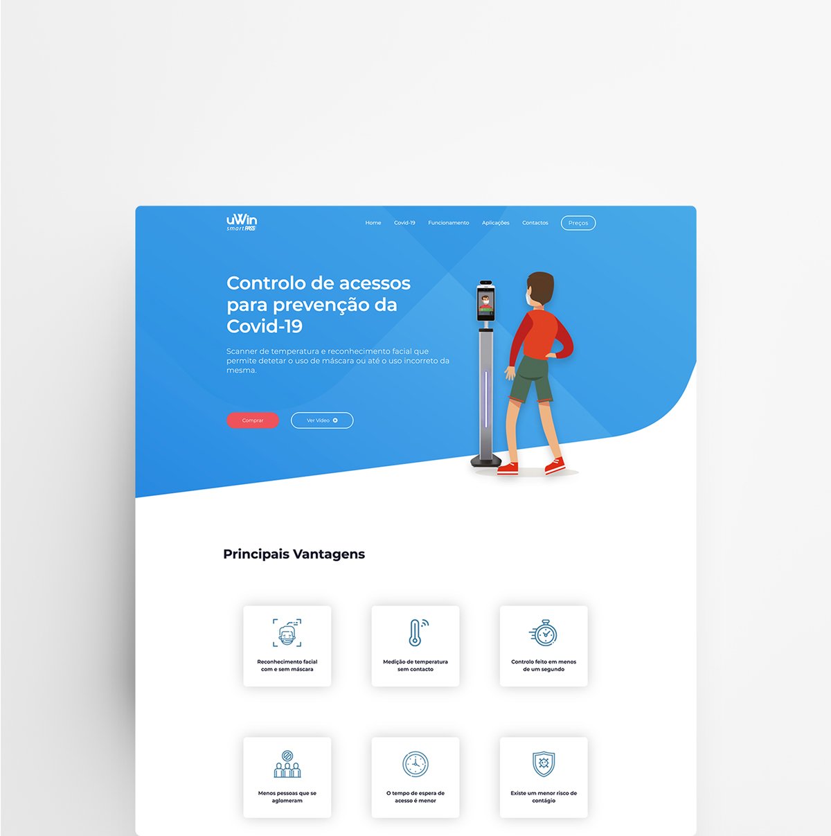 Landing page and Online Shop - SmartPass by uWin | João Santos - Webdesigner
